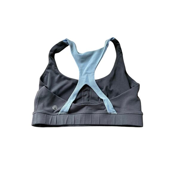 🌻 4/$25. Lululemon Grey & Blue Mesh Sports bra, Mesh, Women’s 6 - Picture 2 of 4